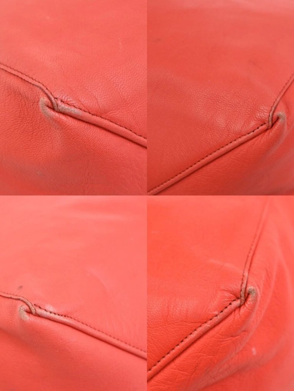 CELINE Logo Horizontal Cabas Tote Shoulder Hand Bag Leather Orange Italy 35ZA290 - Picture 7 of 14
